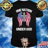 One Nation Under God Cross American Flag Shirt