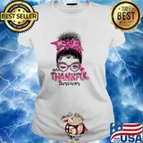 One Thankful Survivor Afro Black Women Breast Cancer T-Shirt Ladies tee