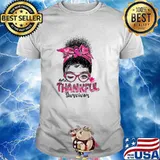One Thankful Survivor Afro Black Women Breast Cancer T-Shirt
