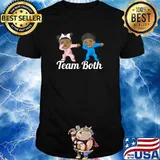 Original gender Reveal Party Team Both Black Baby Shower Couple T-Shirt