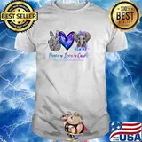 Peace Love Cure Elephant Purple Emanuel Syndrome Awareness Flower T-Shirt