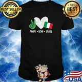 Peace Love Italy Italian Flag T-Shirt