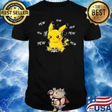 Pikachu Playing Game Pew Pew Pew Shirt