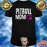 Pitbull mom heart dog shirt