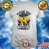 Please Take My Wife Not My Paddle Funny Pickleball UFO Vintage Shirt