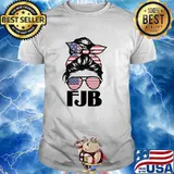 Pro America FJB American Flag Mesy hair bun lady T-Shirt