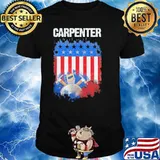 PROUD CARPENTER American Flag Shirt