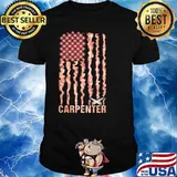 PROUD CARPENTER American uSA Flag Shirt