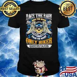 Race the rain ride the wind chase the sunset only biker understands skull shirt