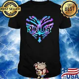 Radiology heart skeleton hologram shirt