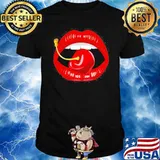 Red Lips Biting Cherry Shirt
