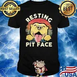 Resting Pit Face Pitbull Mama Vintage shirt