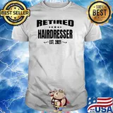 Retired Hairdresser Est. 2021 Retirement Party T-Shirt