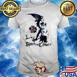 Retro Clover Anime Black Japanese Manga Asta Costume shirt