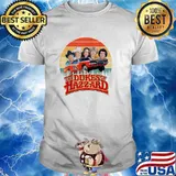 Retro Hazzard Cars Vintage Design Art The Dukes Music Season T-Shirt