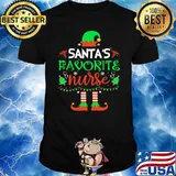 Santa's Favorite Nurse ELF Chistmas Shirt