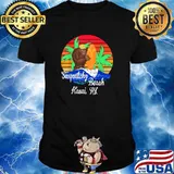 Sasquatch Surfs at Sasquatchy Beach in Hawaii T-Shirt