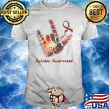 Sign Language Fall Love Need No Words Autism Awareness Shirt