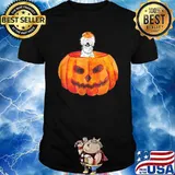 Silkie Chicken Happy Halloween Pumpkin Farm Animal Lover T-Shirt