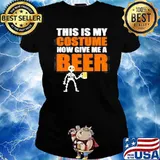Skeleton This is my costume now give me a beer s Ladies tee