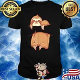 Sloth on the tree lazy students school T-Shirt