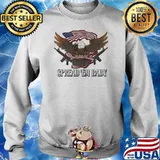 SPREAD 'EM BABY EAGLES GUNS AMERICAN FLAG SHIRT Sweater