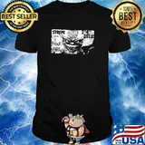 Stripe has a posse stripe with gremlins shirt