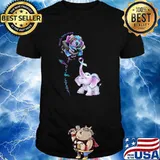 Suicide Prevention Awareness Flower Elephant Ribbon T-Shirt