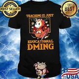 Teaching is just educational dming unicorn math shirt
