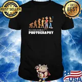 The evolution of photography from camera to selfie stick gift shirt