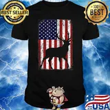 The Legacy Of A Whitetail Deer Hunter American Flag T-Shirt