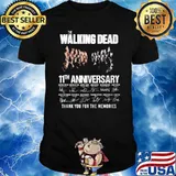 The Walking Dead 11th anniversary thank you for the memories signatures shirt