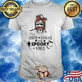 Thick Things And Spooky Vibes Witch Skull Shirt