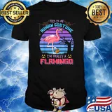 This Is My Human Costume I'm Really A Flamingo Halloween Vintage T-Shirt