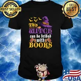 This Witch Can Be Bribed With Books Halloween T-Shirt