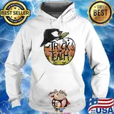 Trick or teach witch hat apple halloween s Hoodie