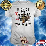Trick or treat Mickey Mouse horror face friends halloween shirt
