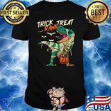 Trick Rawr Treat T Rex Dinosaur Mummy Boys Halloween T-Shirt