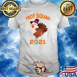 Trot Squad Turkey Mask Thanksgiving Day Run 2021 T-Shirt