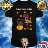 Turkeysaurus Rex Thanksgiving Day Dinosaur Turkey Dinner T-Shirt