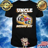 Uncle of the birthday boy monster truck birthday shirt