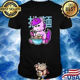 Unicorn Ramen Bowl Kawaii Neko Anime Japanese Noodles graphic shirt