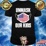 Unmask Our Kids American Flag USA Unmask Our T-Shirt