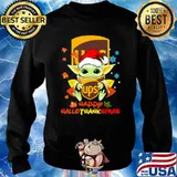 Ups logo happy hallothanksmas yoda wear santa hat s Sweater