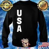 USA TEXT WHITE SHIRT Sweater