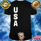 USA TEXT WHITE SHIRT