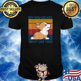 Vintage Corgi Dog Yoga And Eff You See Kay Why Oh You T-Shirt