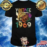 Vintage Retro 1969 Birthday 52 Years Old Birthday T-Shirt