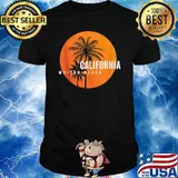 Vintage Retro Style Sunset Summer Palm T-Shirt