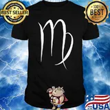 Virgo Zodiac Sign Decorative Astrology Calligraphy Art T-Shirt